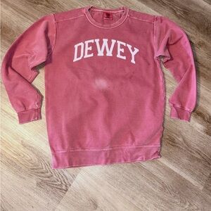 Vintage Comfort Colors “DEWEY” Crewneck Sweatshirt – Faded Pink – Size Small